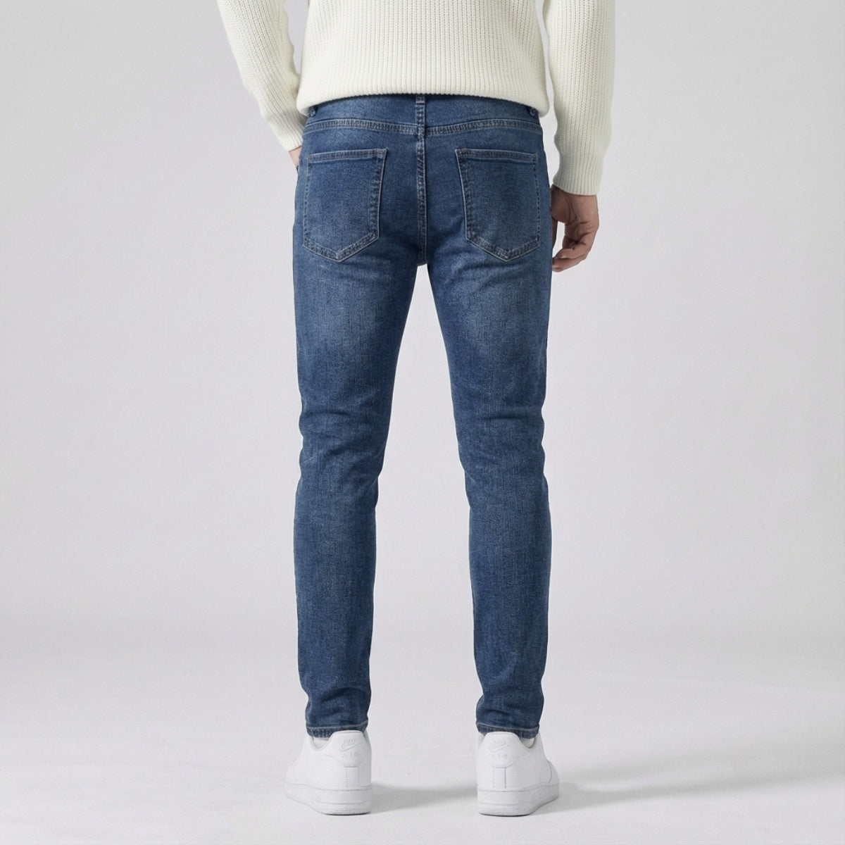 Slim Fit Stretch Jeans Donkerblauw