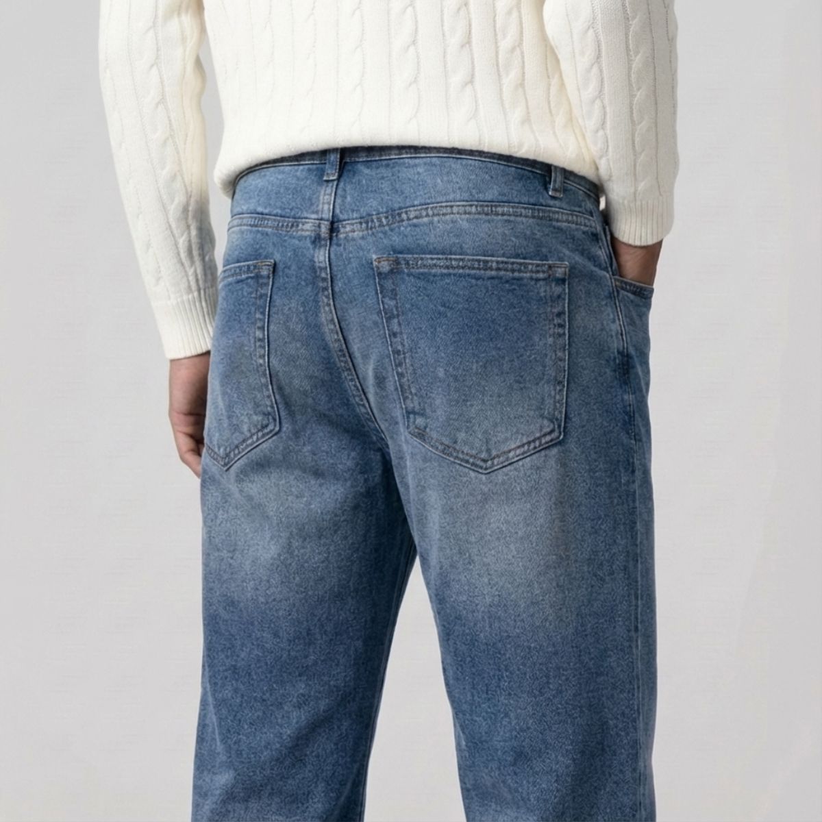 Regular Fit Straight Jeans Donkerblauw