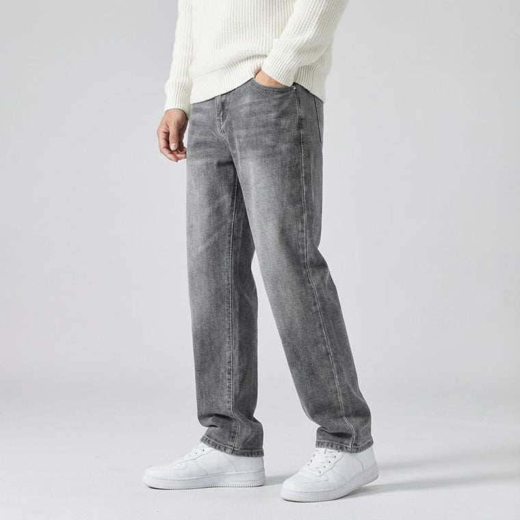 Regular Fit Straight Jeans Grijs