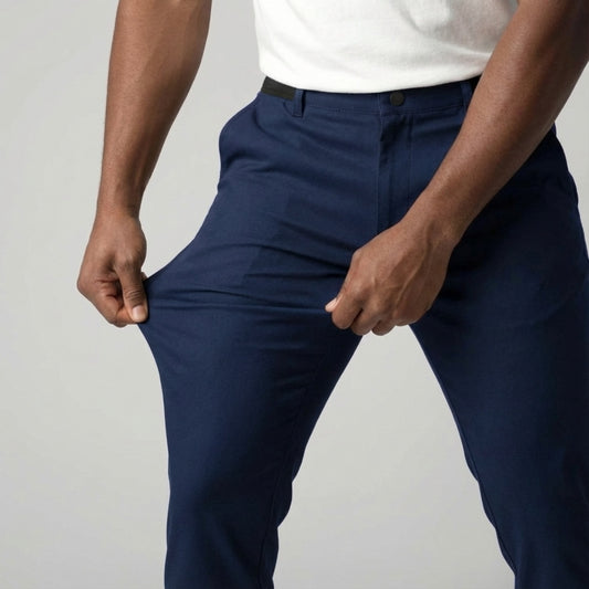 Slim Fit Stretch Chino Diepblauw