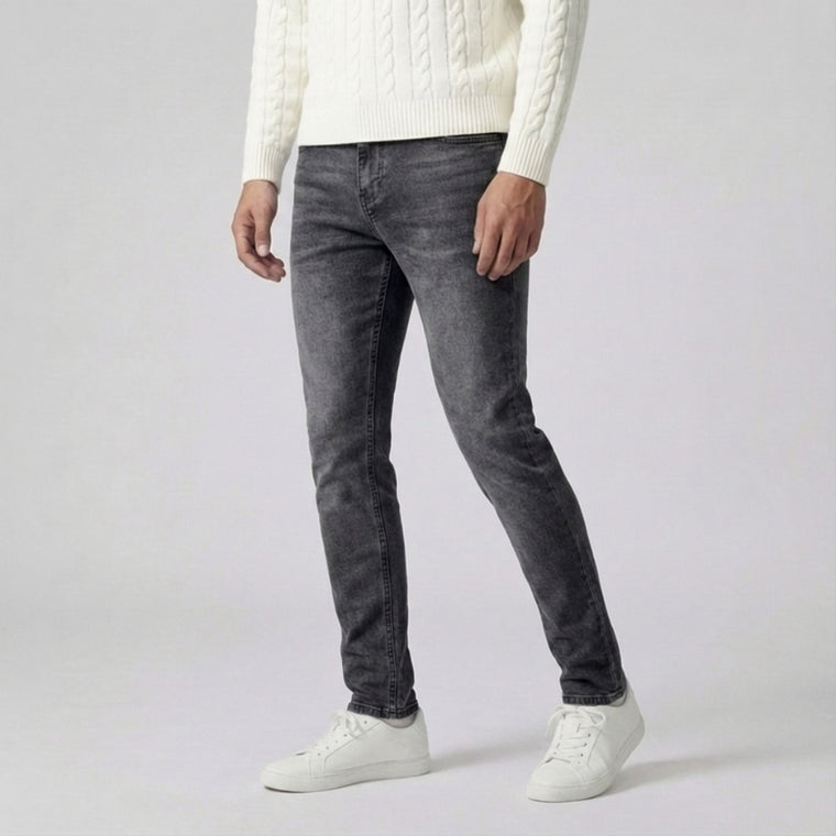 Slim Fit Stretch Jeans Antraciet