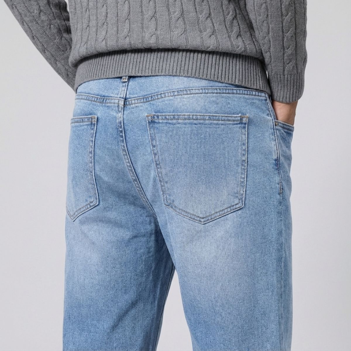 Regular Fit Straight Jeans Lichtblauw
