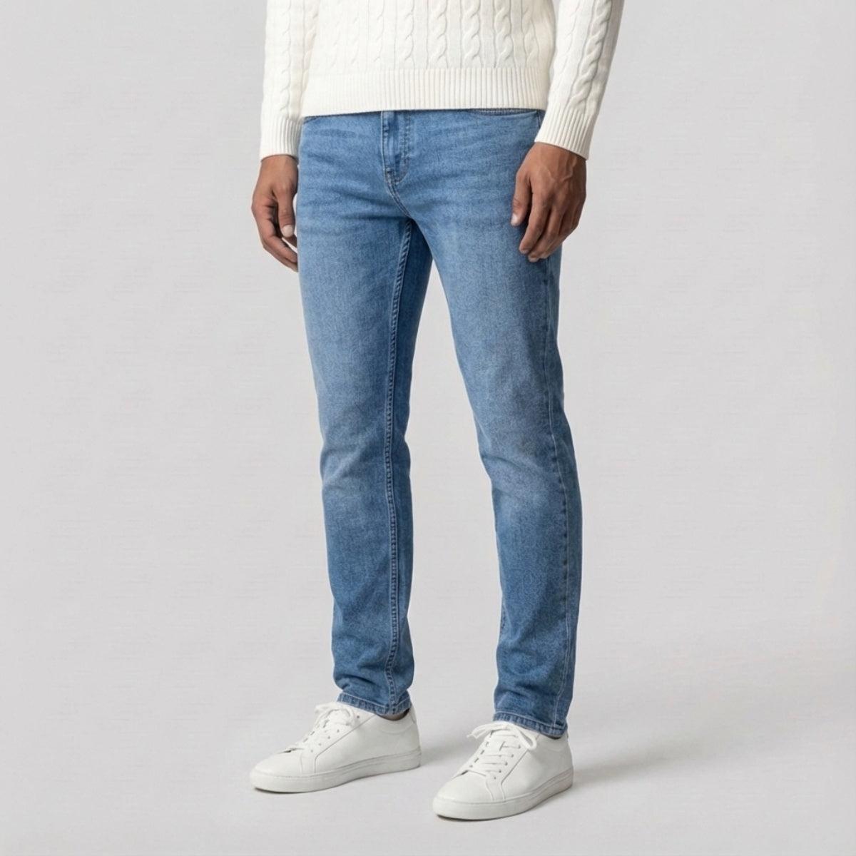 Slim Fit Stretch Jeans Blauw