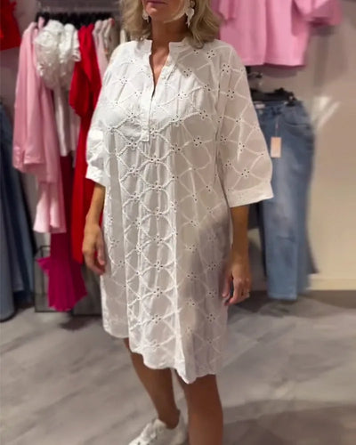 Overhemdjurk met Floral Cut-out