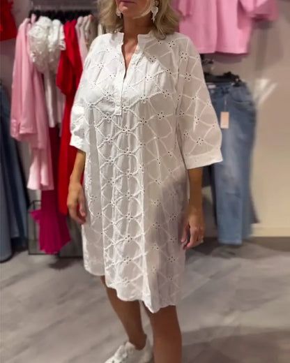 Overhemdjurk met Floral Cut-out