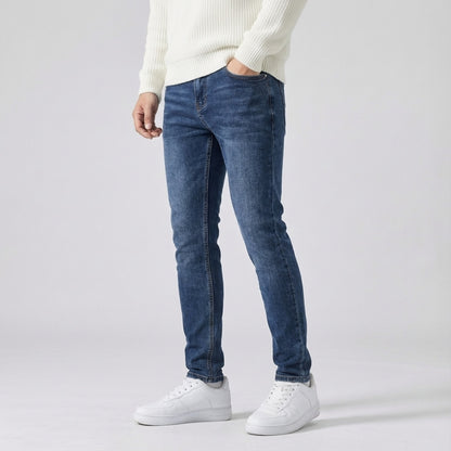 Slim Fit Stretch Jeans Donkerblauw