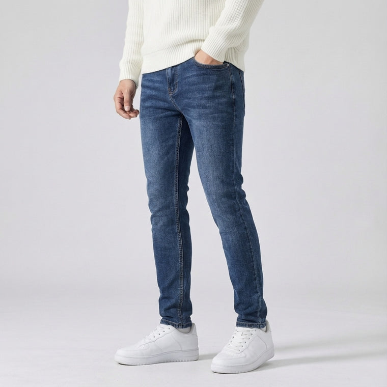 Slim Fit Stretch Jeans Donkerblauw