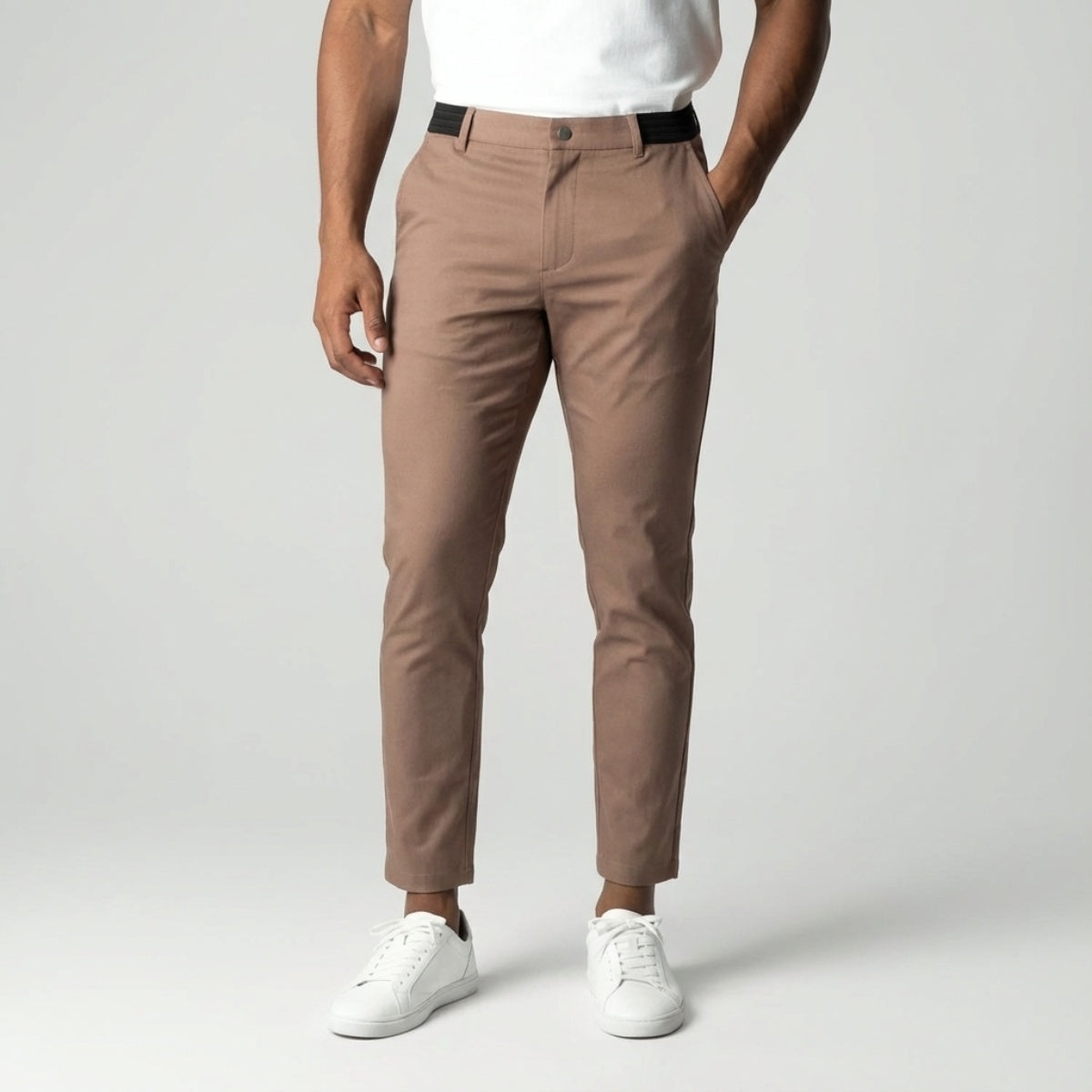 Slim Fit Stretch Chino Lichtbruin