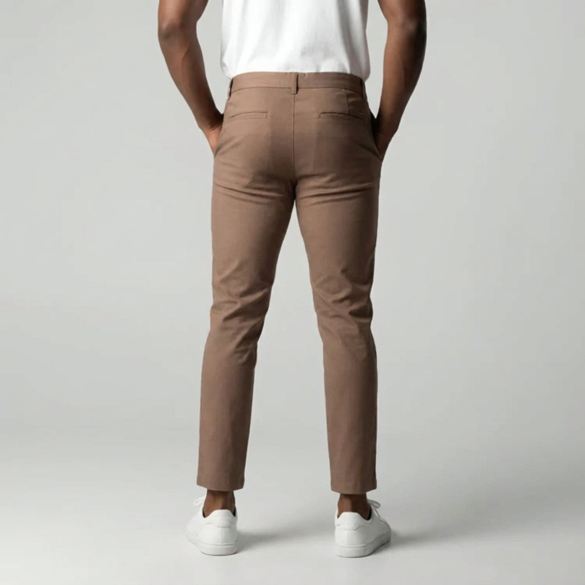 Slim Fit Stretch Chino Lichtbruin
