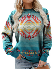 JANEY | Vrouwen Gebreide Trui Femme Pulls Zavalori Turquoise en rood S