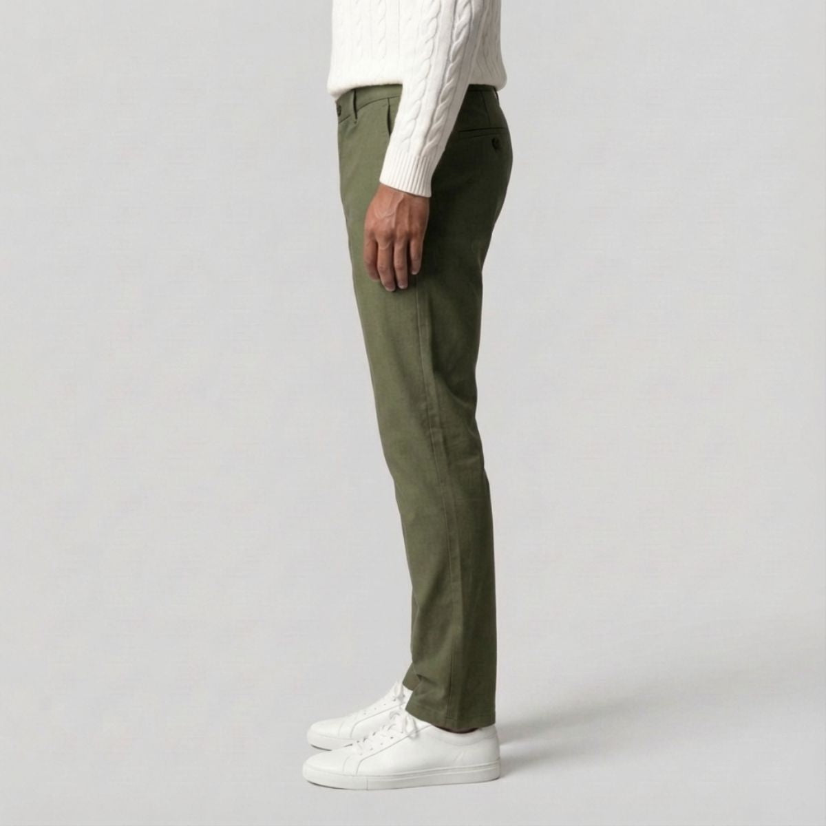 Regular Fit Straight Chino Groen