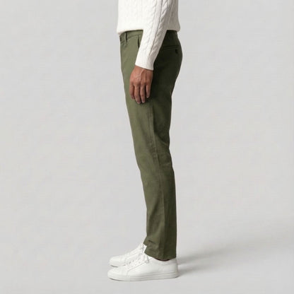 Regular Fit Straight Chino Groen