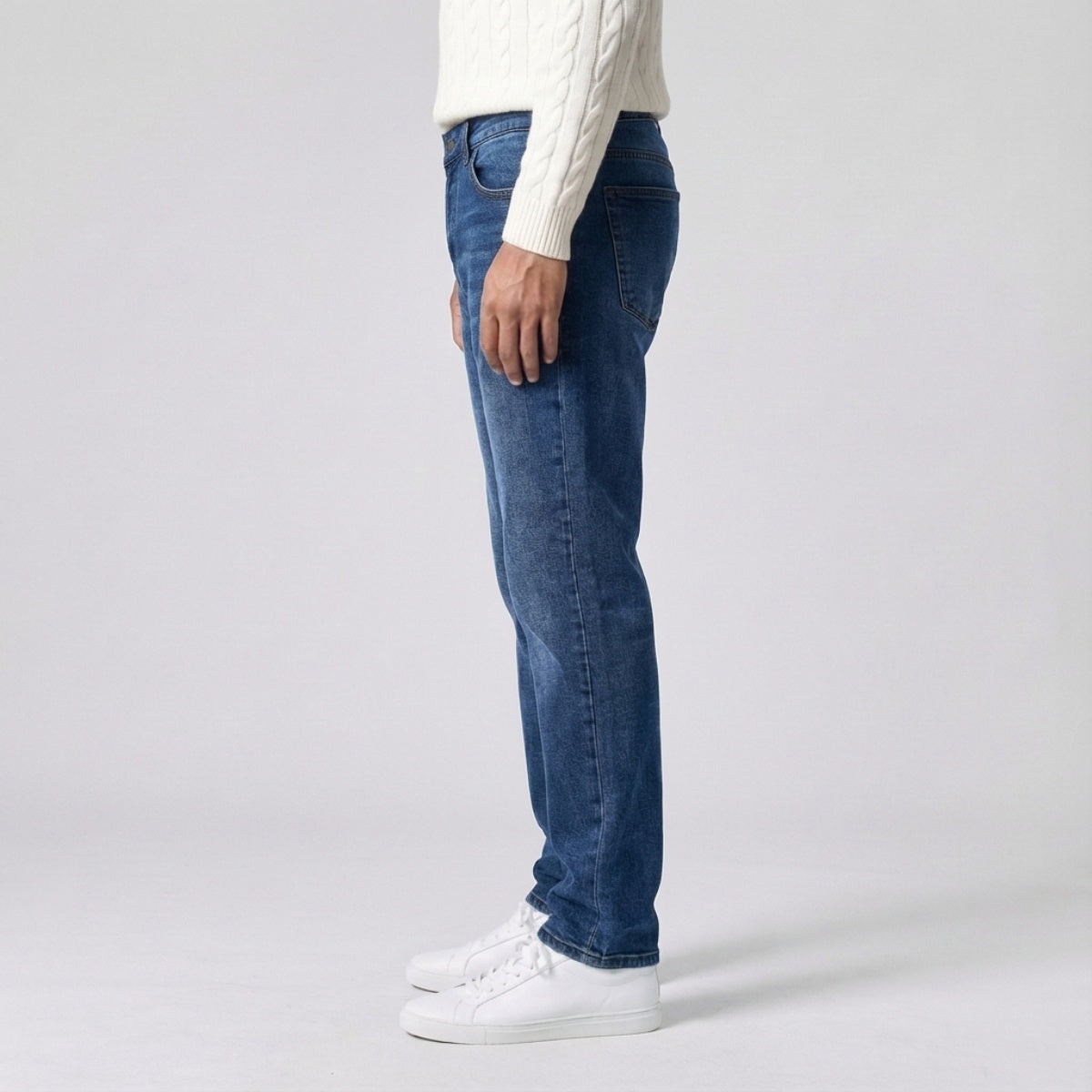 Slim Fit Stretch Jeans Donkerblauw