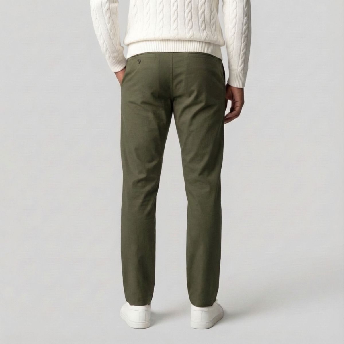 Regular Fit Straight Chino Groen