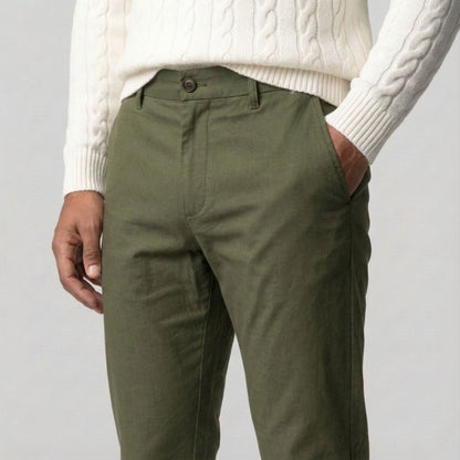 Regular Fit Straight Chino Groen