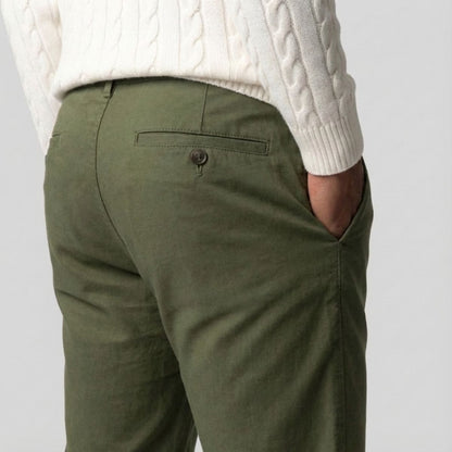 Regular Fit Straight Chino Groen