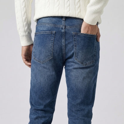 Slim Fit Stretch Jeans Donkerblauw