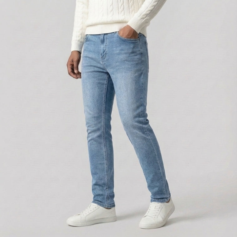 Slim Fit Stretch Jeans Lichtblauw