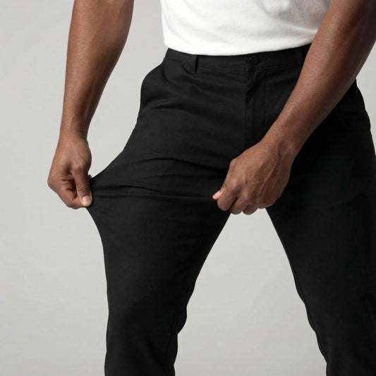 Slim Fit Stretch Chino Zwart