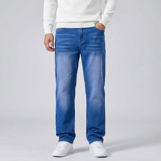 Regular Fit Straight Jeans Blauw