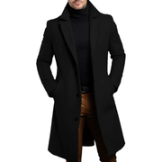 TEUN - Heren Lange Winterjas Men Coat Zavalori Zwart S