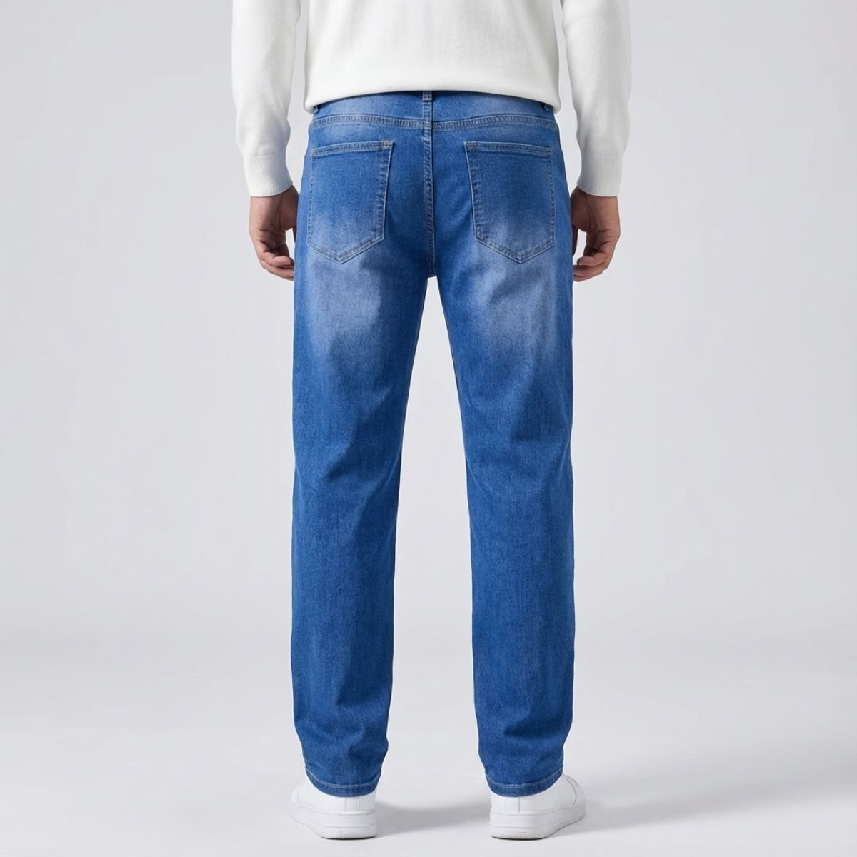 Regular Fit Straight Jeans Blauw