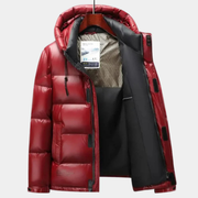 JASON | Herens Winter Puffer Jas met Winddichte Capuchon Men Jackets Zavalori Rood S