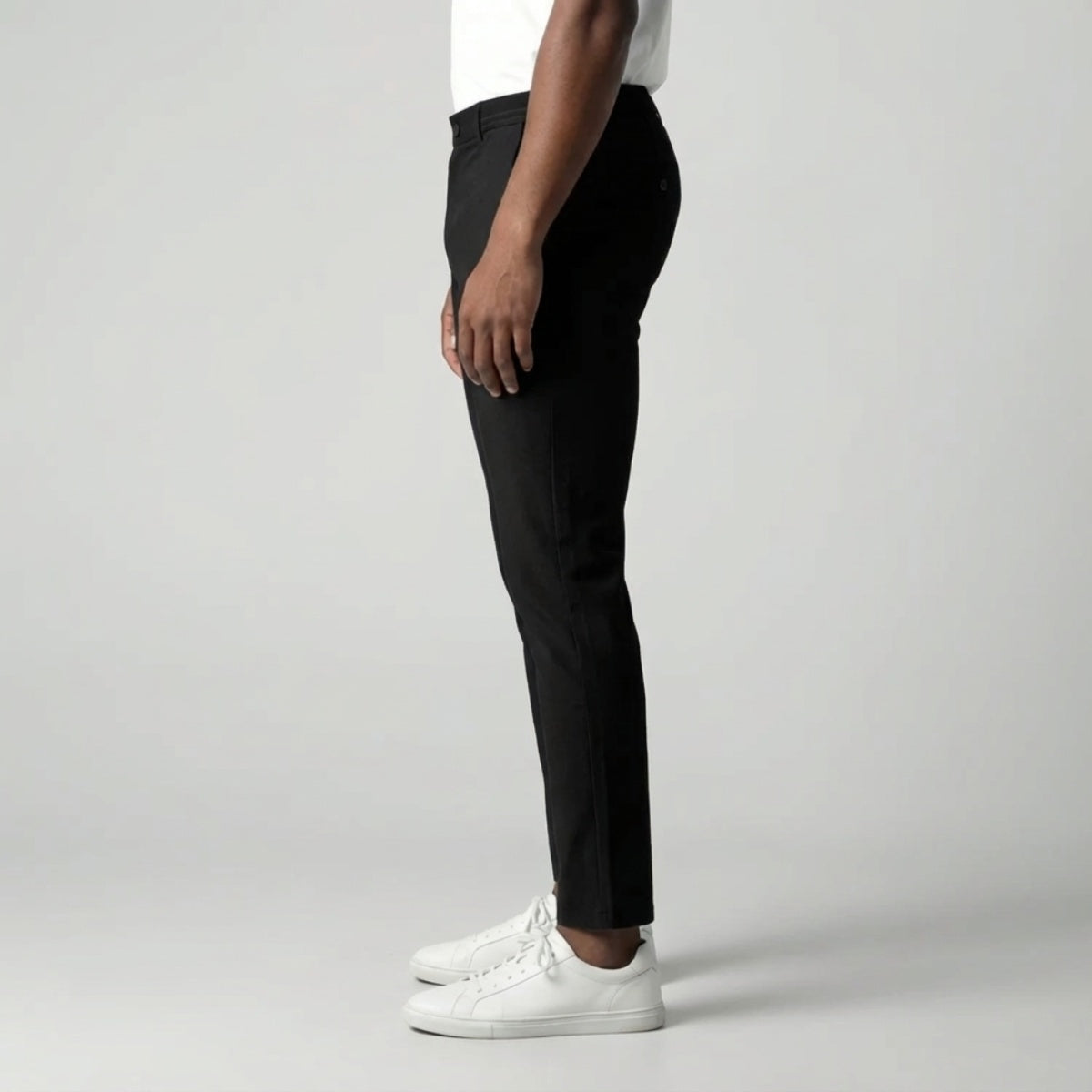 Slim Fit Stretch Chino Zwart