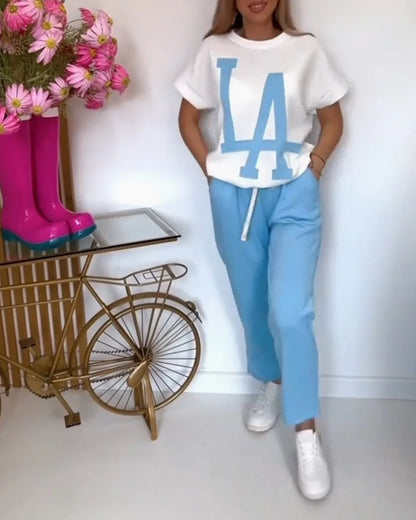 Two-piece set met korte mouwen