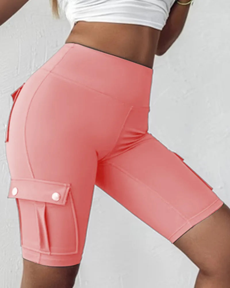 Zwarte High Waist Short met Zakken