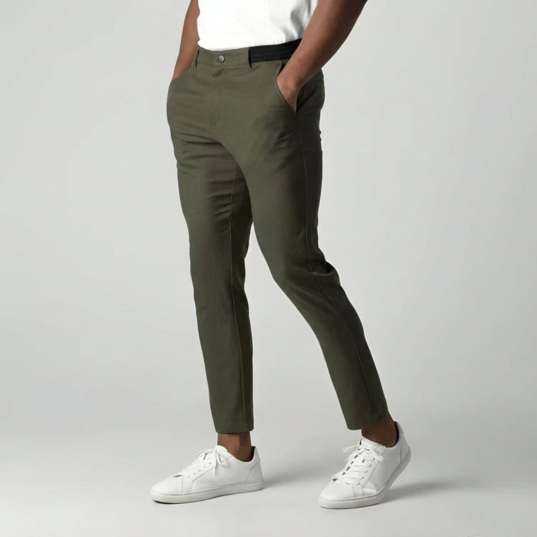 Slim Fit Stretch Chino Groen