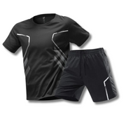 Leon | Heren Sportset | Zomerlook voor Tennis, Padel en Hardlopen Sportset man Zavalori Zwart XS