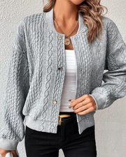 Victoria - Cozy Knit Cardigan Dames Women's Cardigan Zavalori Grijs 8 (S)