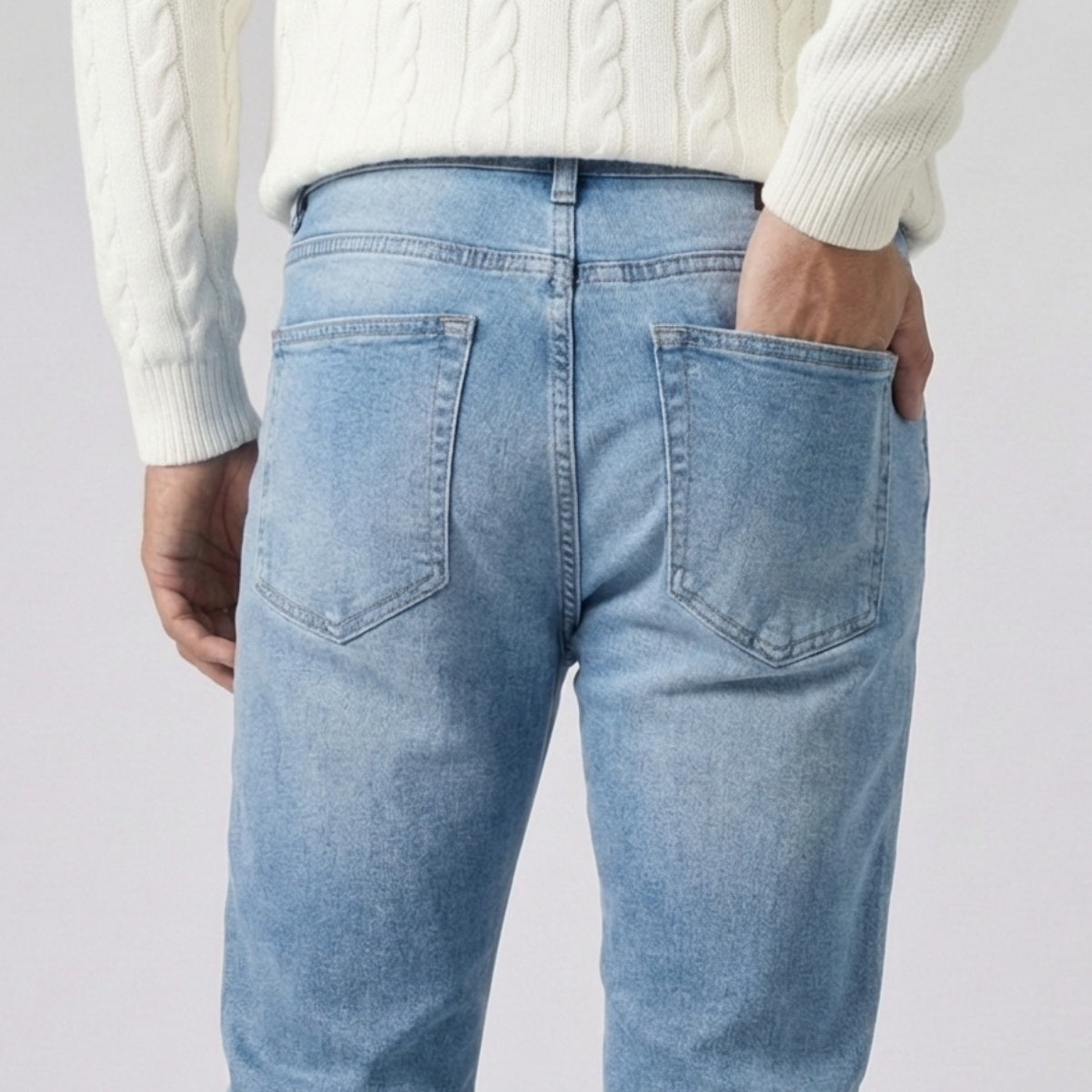 Slim Fit Stretch Jeans Lichtblauw