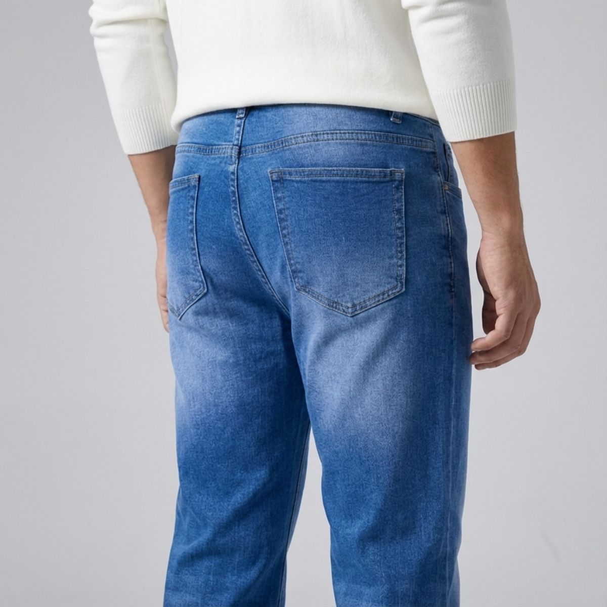 Regular Fit Straight Jeans Blauw