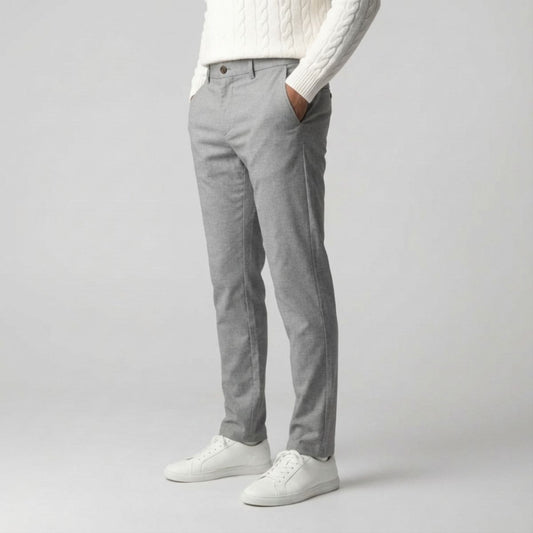 Regular Fit Straight Chino Lichtgrijs