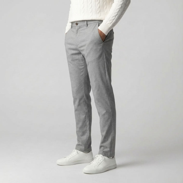 Regular Fit Straight Chino Lichtgrijs