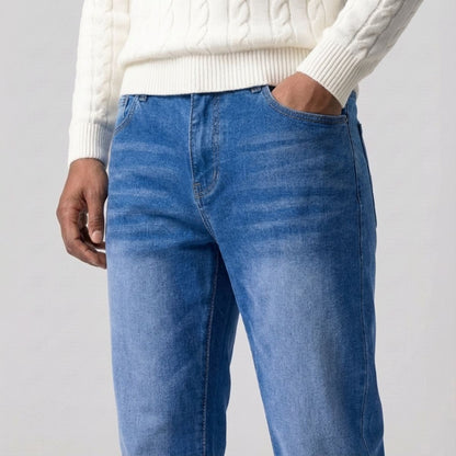 Regular Fit Straight Jeans Blauw