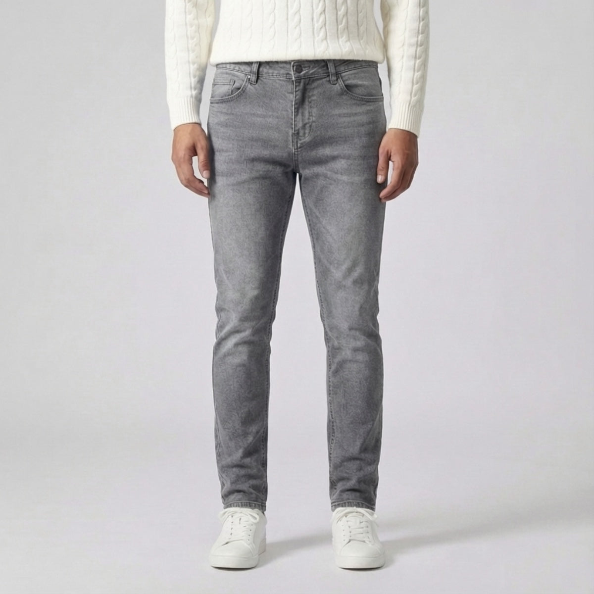 Slim Fit Stretch Jeans Grijs