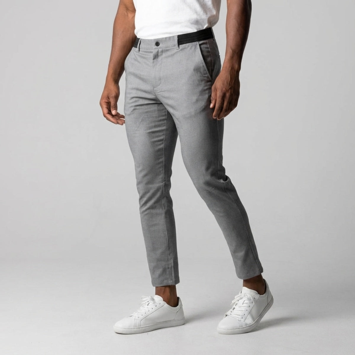 Slim Fit Stretch Chino Lichtgrijs
