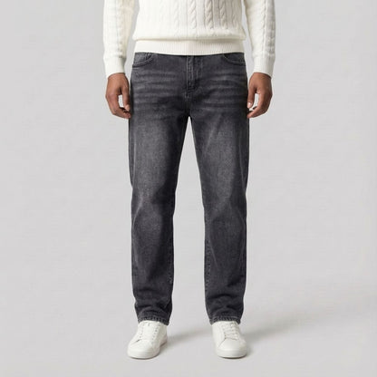 Regular Fit Straight Jeans Antraciet