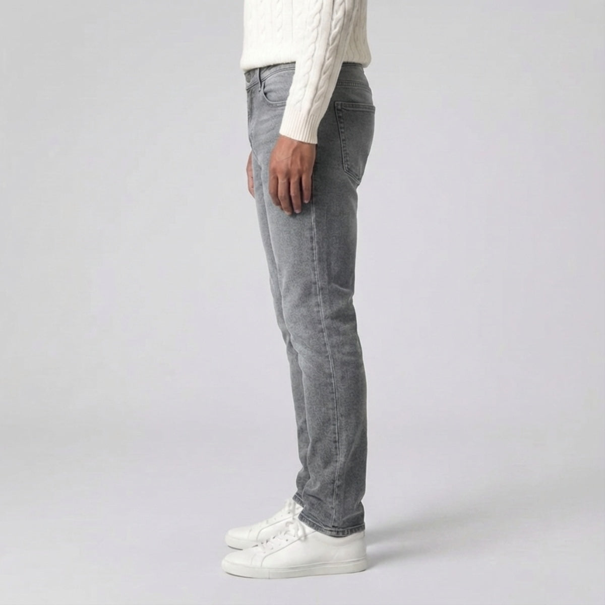 Slim Fit Stretch Jeans Grijs