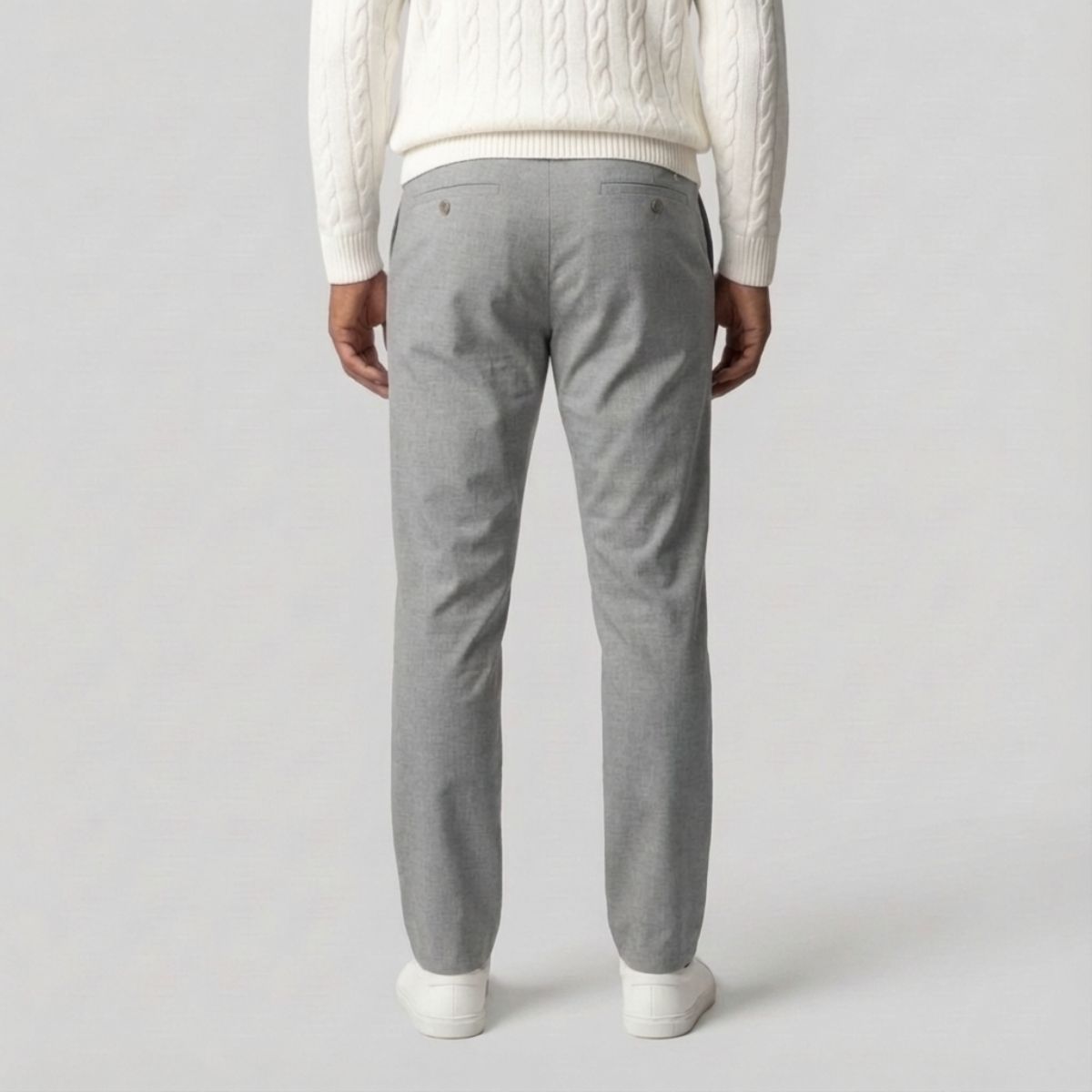 Regular Fit Straight Chino Lichtgrijs