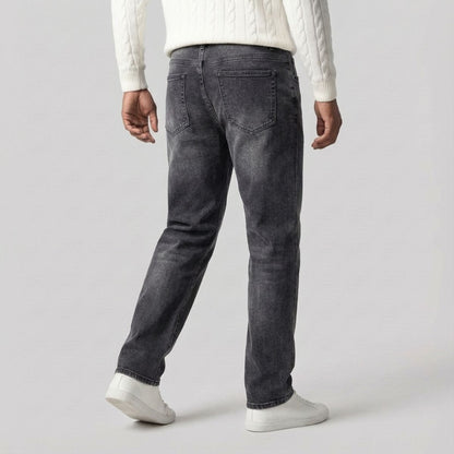 Regular Fit Straight Jeans Antraciet