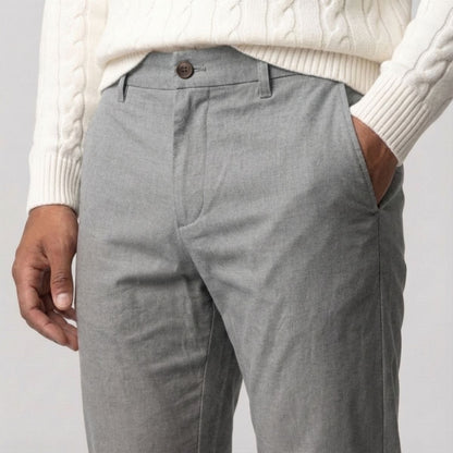 Regular Fit Straight Chino Lichtgrijs
