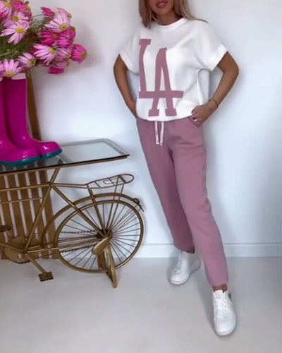 Two-piece set met korte mouwen