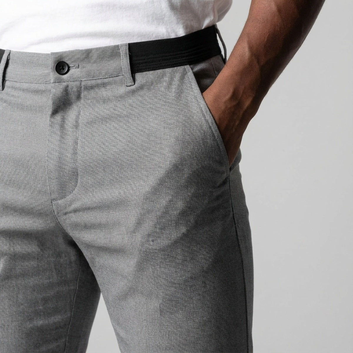 Slim Fit Stretch Chino Lichtgrijs