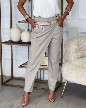 Pantalon High Waist Asymmetrische Zoom