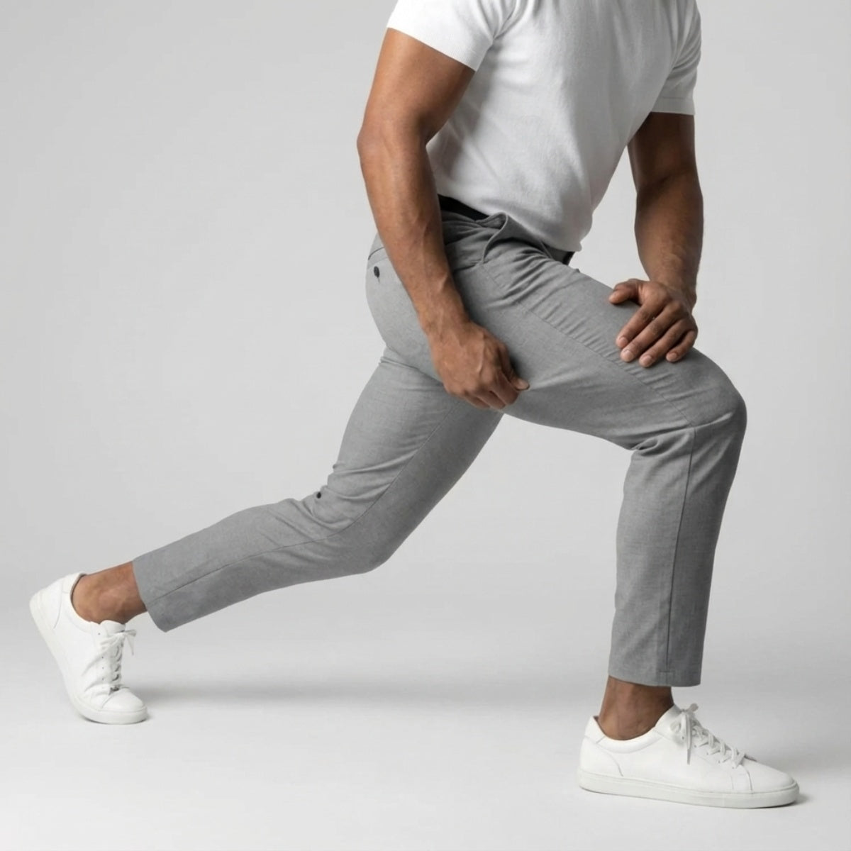 Slim Fit Stretch Chino Lichtgrijs