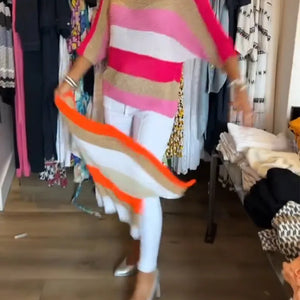 Gestreepte Pullover met 3/4 Mouwen